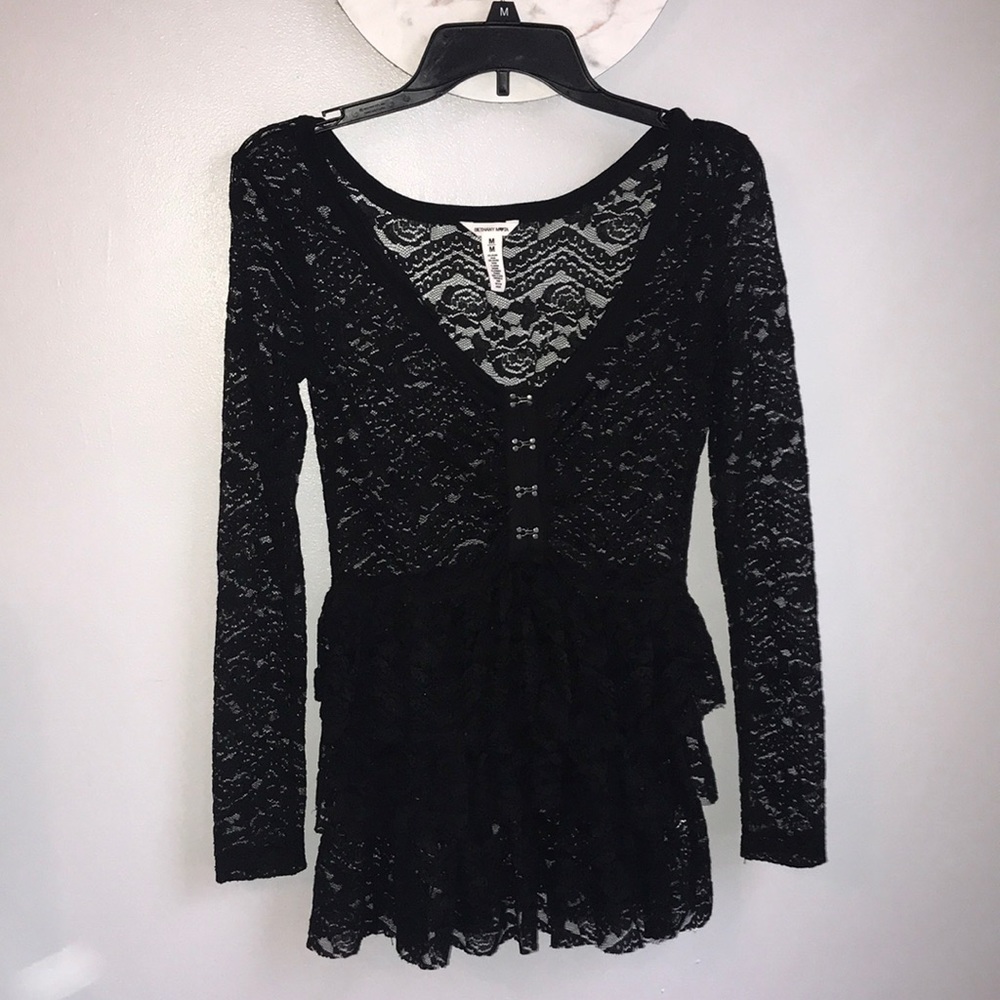 Black Lace Long Sleeve Bethany Mota
